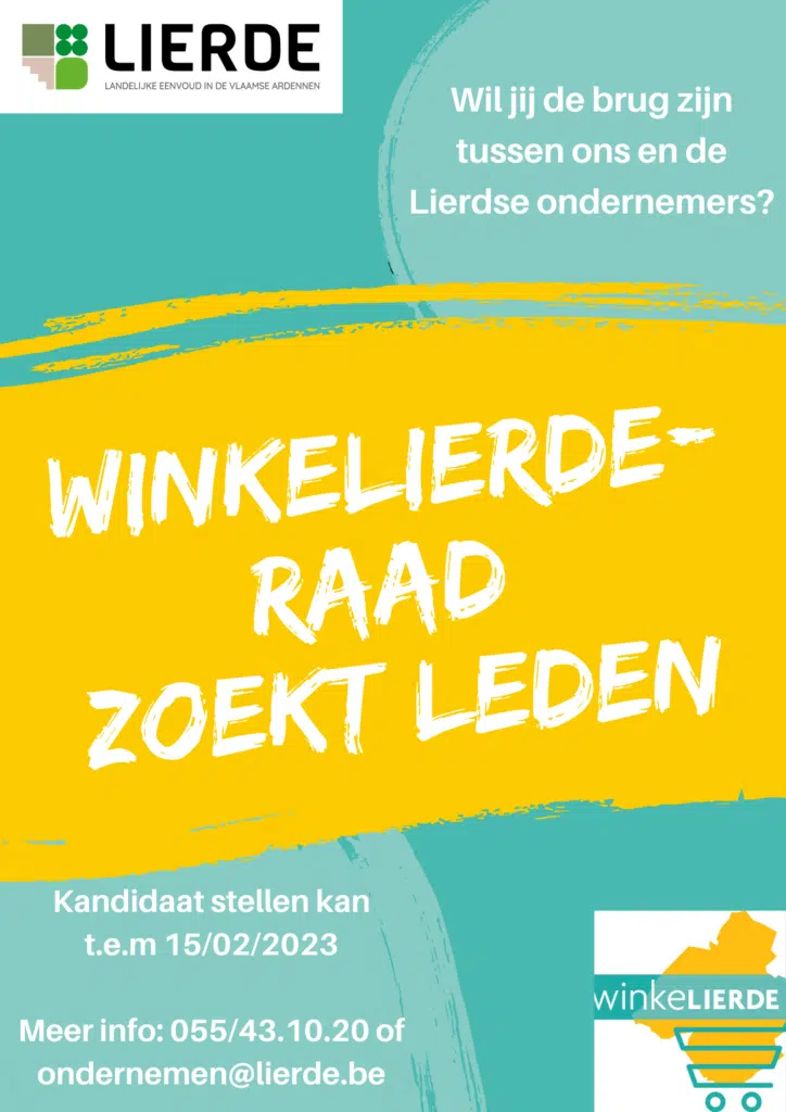 WinkeLIERDE-raad zoekt leden, brug tussen WinkeLIERDE en de ondernemers