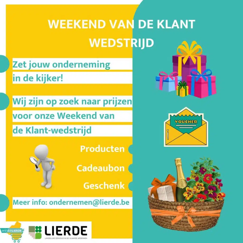 Weekend van de klant wedstrijdposter